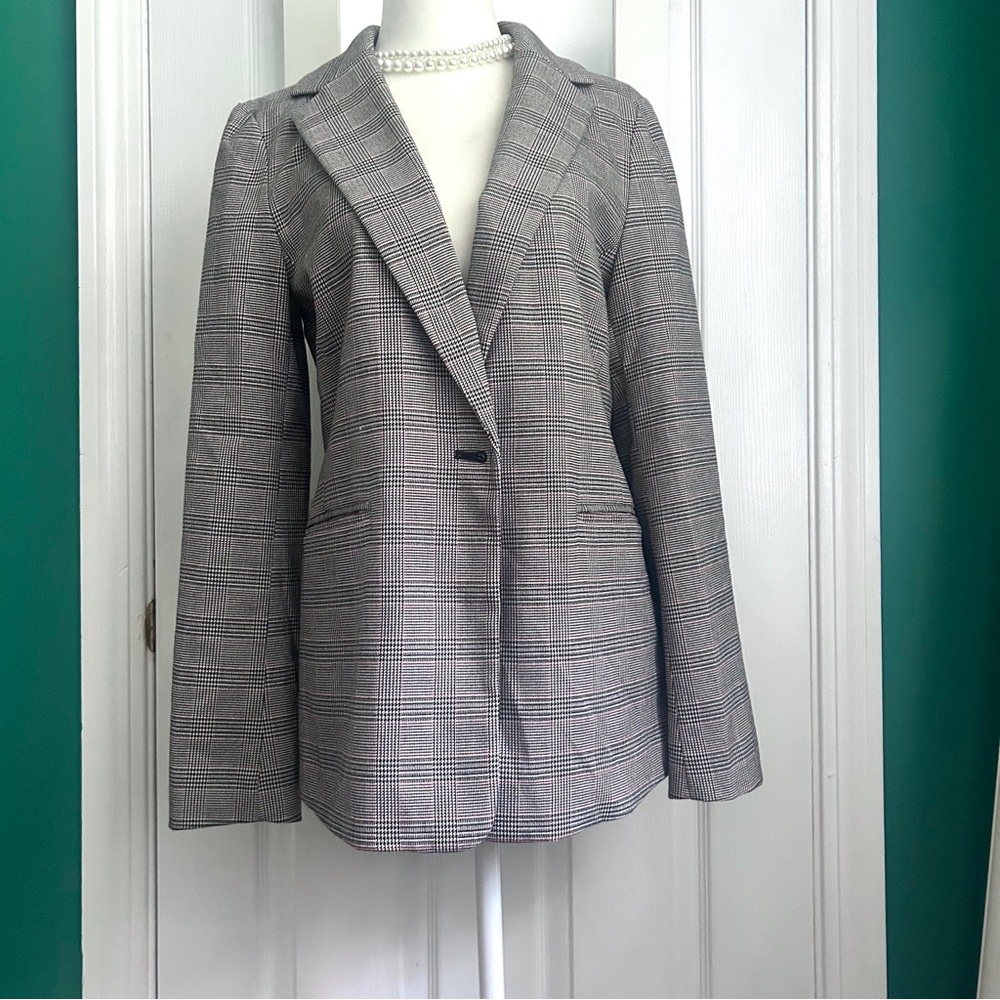GAP Grey Plaid Women’s Blazer Jacket size 2